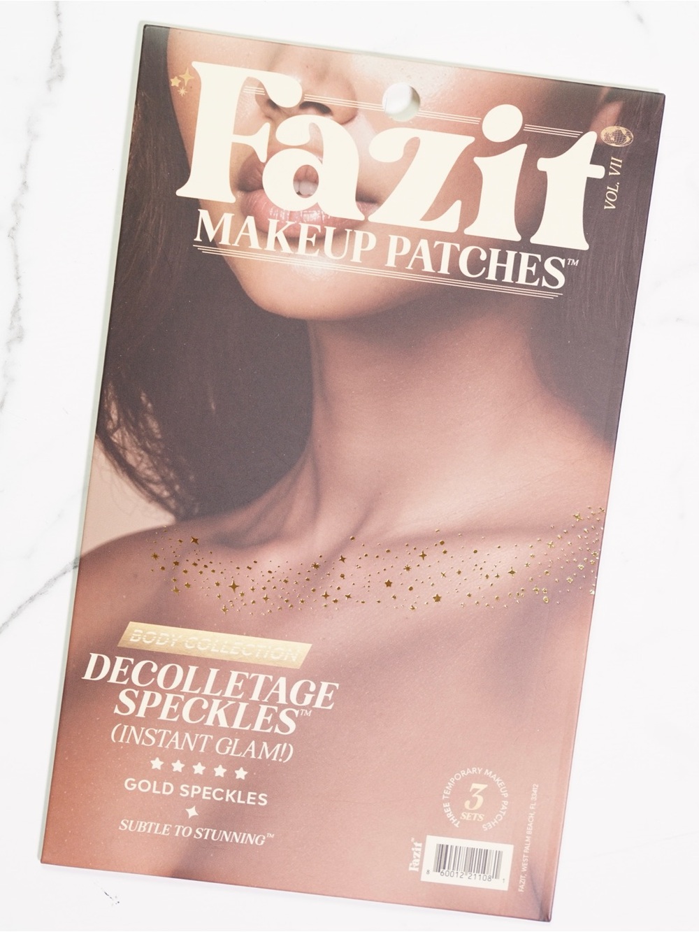 FAZIT Makeup Patches (Gold Decolletage Glitter Makeup Patches) - 3 Sets
